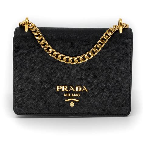 prada bag gold chain|prada leather shoulder bag price.